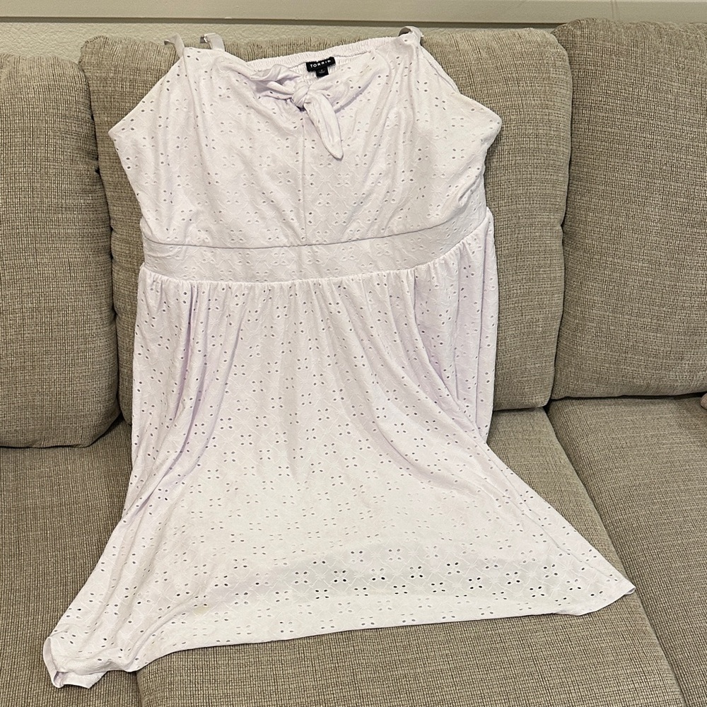 Torrid White Eyelet Skater Dress